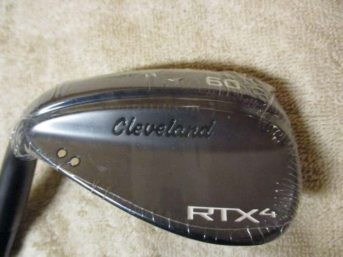 New Factory Sealed Cleveland RTX 4 Black Wedge 60.9 MID Stiff LH