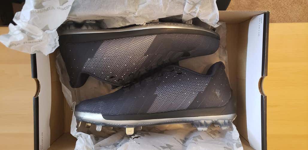 Black New Adult Men's Size Men's 10.5 (W 11.5) Metal Bryce Harper 2 Under Armour