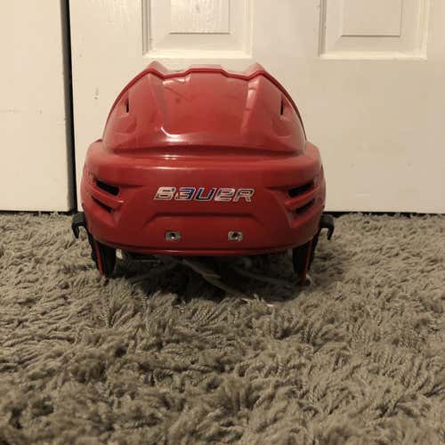 Red Used Large Bauer ReAkt  Helmet