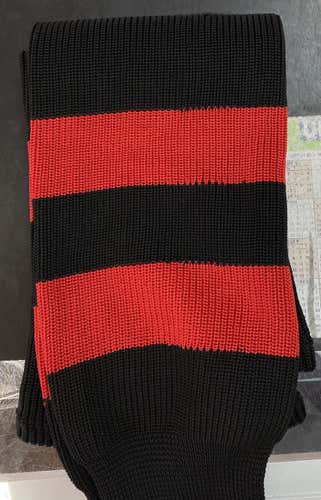 Black and Red New Senior Hockey Socks