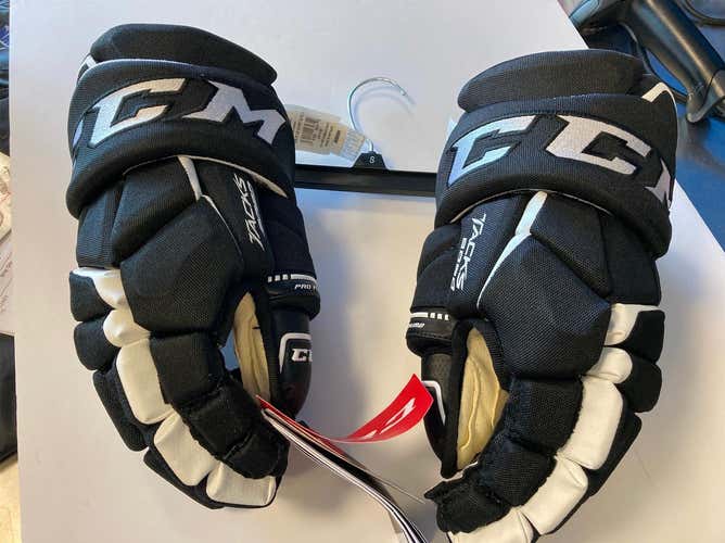 Black Senior CCM Tacks 9080 14" Pro Stock Gloves
