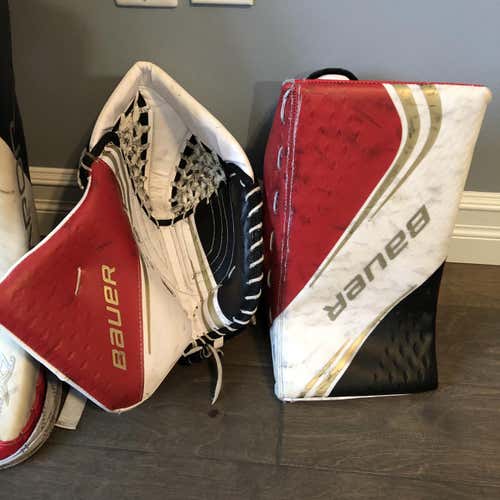 bauer vapor 2X Pro custom goalie glove set