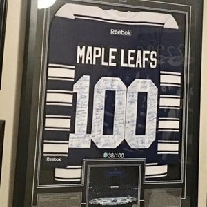 TORONTO MAPLE LEAFS AUTOGRAPHED 100 YEAR JERSEY LIMITED TO 100 MADE COA