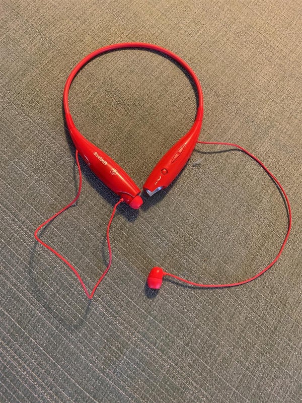 New Sanitized Red Bluetooth Earbuds