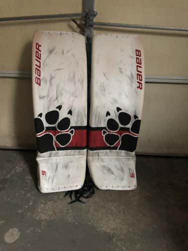 Pro Stock Custom Graphic XL Bauer Supreme 2S Pro Goalie Leg Pads Pro Stock