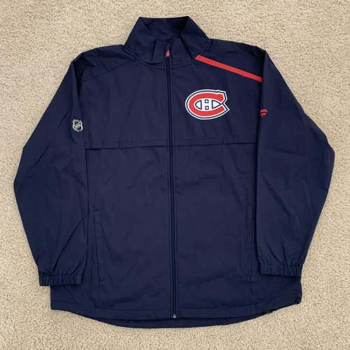 NEW! Montreal Canadiens Fanatics Branded Authentic Pro Rinkside Anorak Full Zip Jacket Men's Size XL