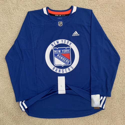 NEW! Size 52 (L) Adidas New York Rangers Blue Practice Jersey
