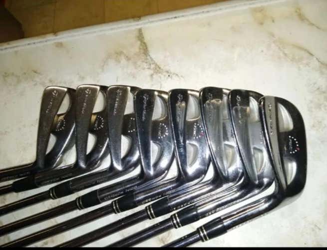 Used Men's TaylorMade Right Handed Rac MB TP Iron Set Stiff Flex Steel Shaft