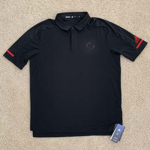 NEW! New Jersey Devils Adidas Black Game Day Climalite Polo Men's Size Large
