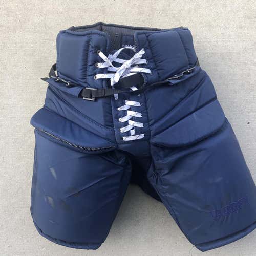 Pavel FrancouzNavy Blue Senior  Vaughn Pro Stock Hockey Goalie Pants