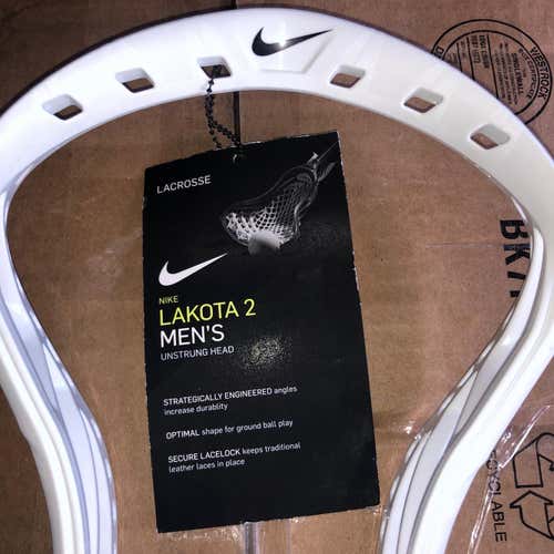 NIKE Lakota 2 Head White New Attack & Midfield Unstrung NWT