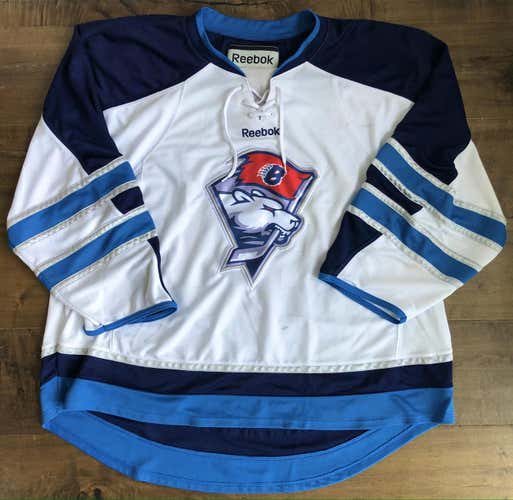 Goalie Cut Game Jersey | Reebok BC Bears Winnipeg Jets Graphics | Senior Size M/L | NAVY BLUE SILVER
