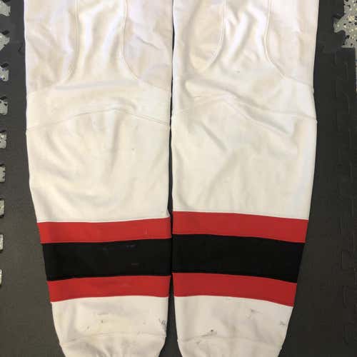 New Jersey Devils White Senior XL Reebok Pro Stock Socks