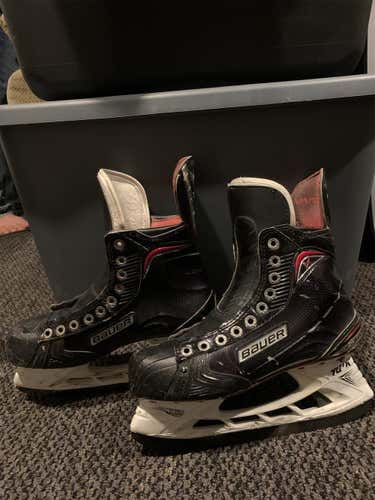 Senior Bauer Vapor 1X 2.0 Regular Width Pro Stock Size 7 1/4 Hockey Skates with Step Blacksteel