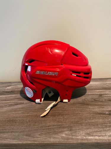 Red New Large Bauer Re-Akt Helmet
