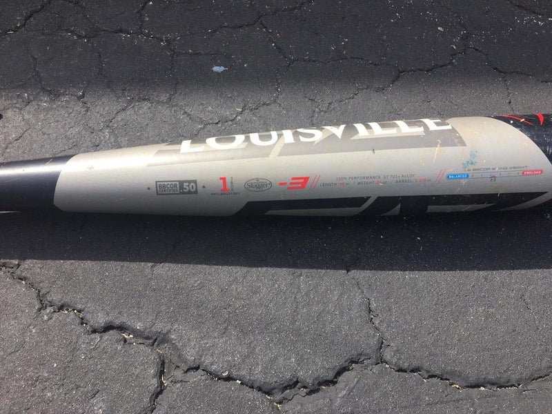 Used High School/College Louisville Slugger Alloy Omaha Bat (-3) 27 oz 30"
