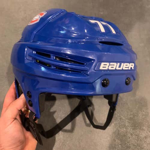 Blue Used Medium Bauer Re-Akt 100 Pro Stock Helmet