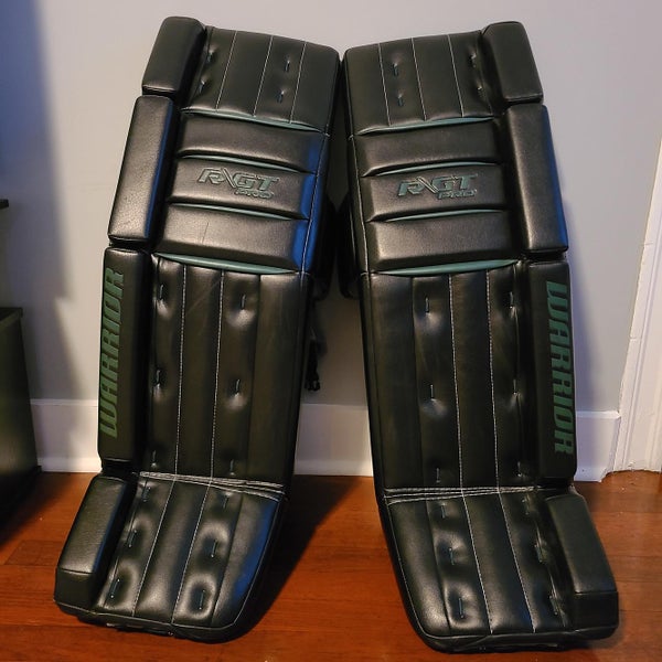 Black Used Senior 35" Warrior Rituall GT Pro Goalie Leg Pads Pro Stock