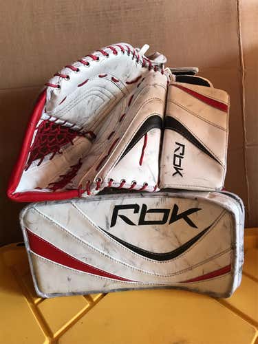 Used RBK 8k Goalie Catch & Block Set