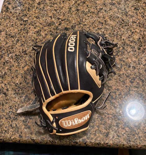 Black High School/College Infield A2000 1786 11.5" Baseball Glove