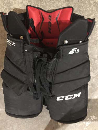 Black Intermediate Medium CCM  Goalie Pants