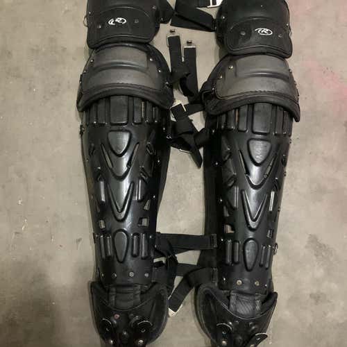 Black Adult Rawlings Catcher's Leg Guard