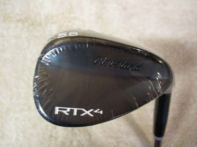 New Factory Sealed Cleveland RTX 4 Black Wedge 56.10 Full Stiff RH