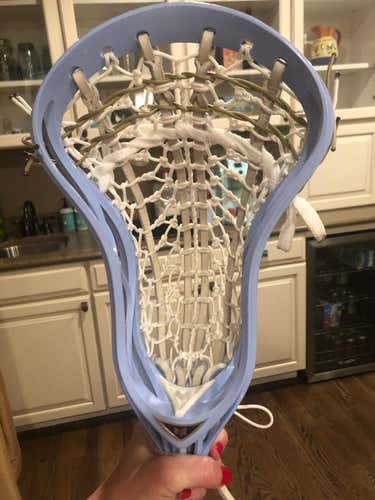 Carolina Blue New Attack & Midfield Warrior Strung Rabil 2X Head
