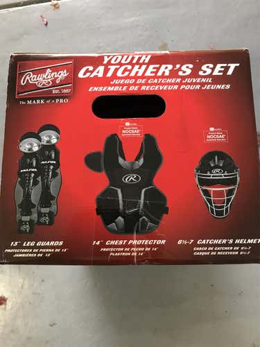 NIB Youth Rawlings Catcher's Set Royal BLUE