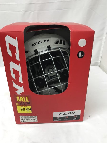 White New Large CCM Fitlite 60 Helmet