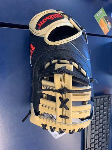 Black High School/College First Base A2000 12.5" Baseball Glove