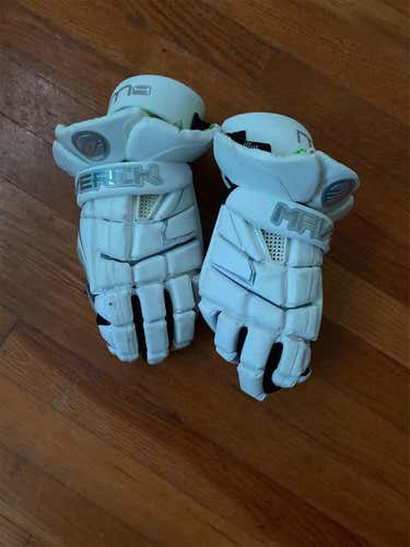 White Maverik M4 13" Lacrosse Gloves