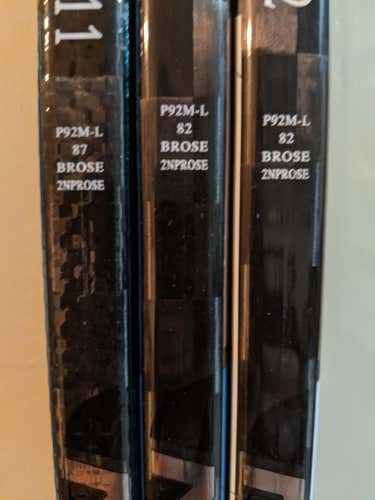 3 PACK Bauer NEXUS 2N Pro Hockey Stick Lefty P92M 82/87 flex Senior D1 PRO STOCK
