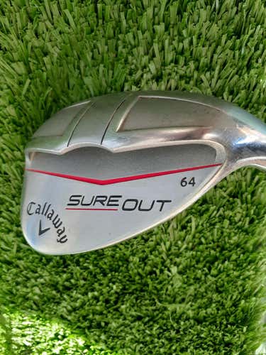 Used Men's Callaway Right Handed Sure Out Wedge Regular Flex 64 Degree Graphite Shaft