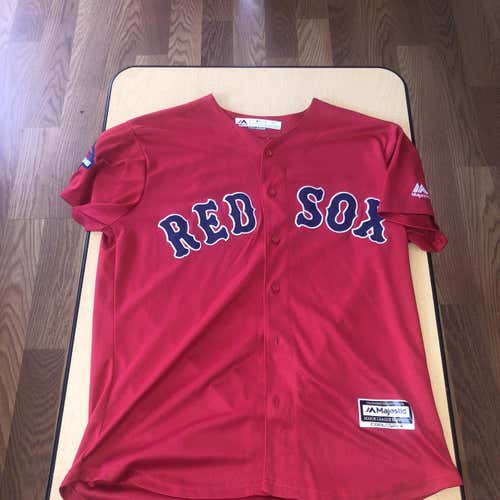 Red Adult Medium Majestic Jersey