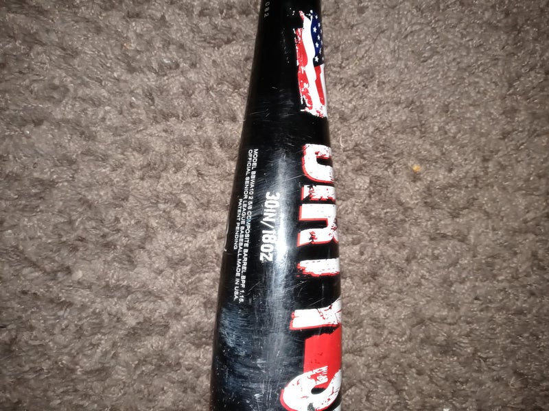 Used Kid Pitch (9YO-13YO) USSSA Certified 2018 Dirty South Composite War Bat (-12) 18 oz 30"