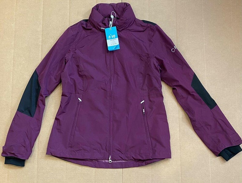 Nivo Women's Kim Waterproof Jacket w/ Hidden Hood Plum Medium M