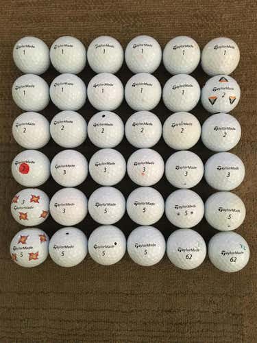 White Used TaylorMade TP5 36 Pack (3 Dozen) Balls