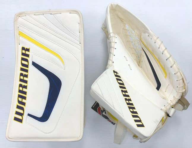 New Warrior Messiah Pro Hockey Goalie Blocker Catcher Set Senior SR Glove Yellow