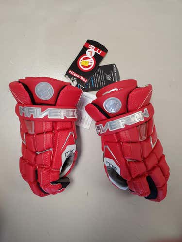 Red New Maverik M4 Lacrosse Gloves 13"