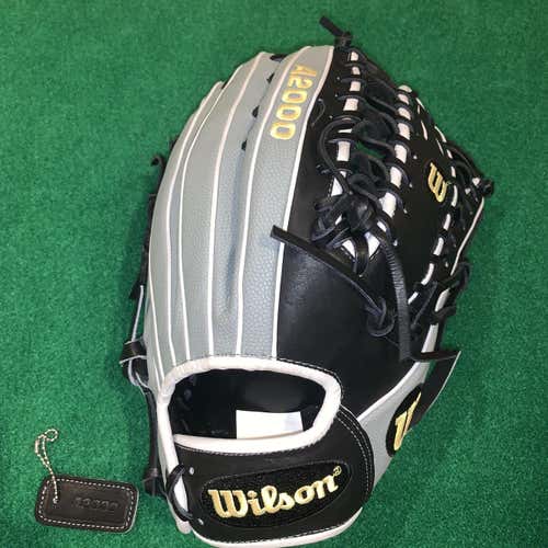 Black High School/College Outfield A2000 12.75" Baseball Glove