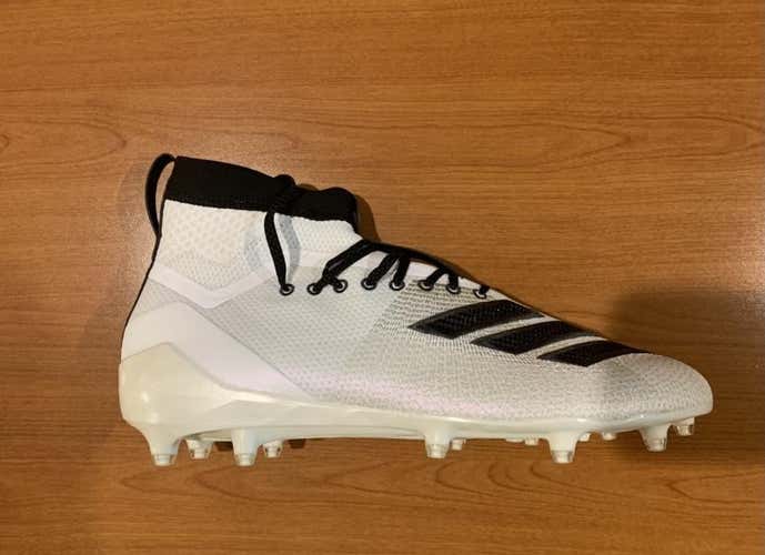 Adidas ADiZero  8.0 SK  Men’s Football Cleats (Size 14) (New) White/Black/Grey