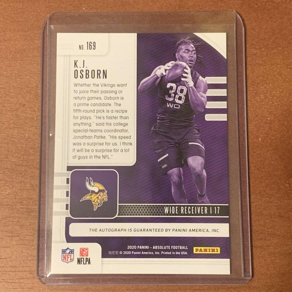 KJ Osborn Baltimore Ravens Panini Absolute Football Rookie autograph Lot