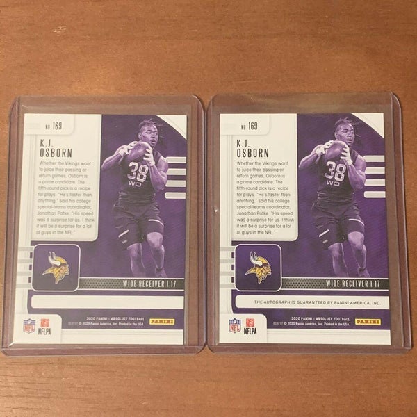 KJ Osborn Baltimore Ravens Panini Absolute Football Rookie autograph Lot