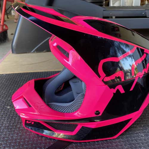 Pink New Fox Youth V1 Helmet
