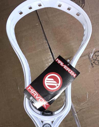 Maverik Havok Lacrosse Head Unstrung Lax White LSM Defense NWT New