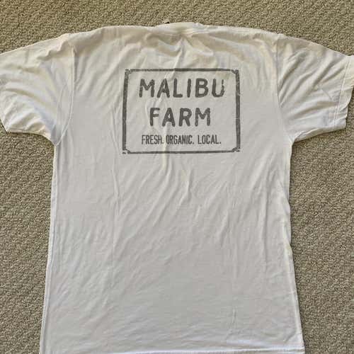 White Malibu Farm Tee Sz. Medium