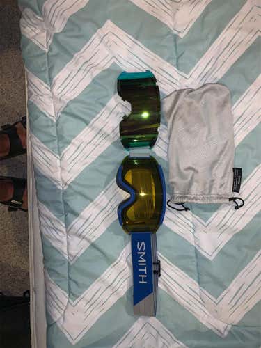 Blue Unisex Smith Squad Large Ski Goggles