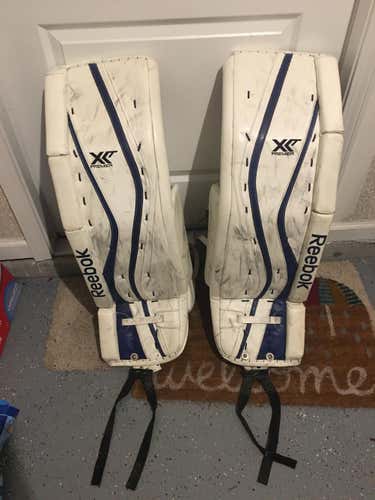 Blue Used Senior 36" Reebok Premier XLT Goalie Leg Pads