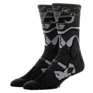 Black Mighty Morphin Power Rangers Bioworld Socks Mens 8-12 Zachary Taylor Zack